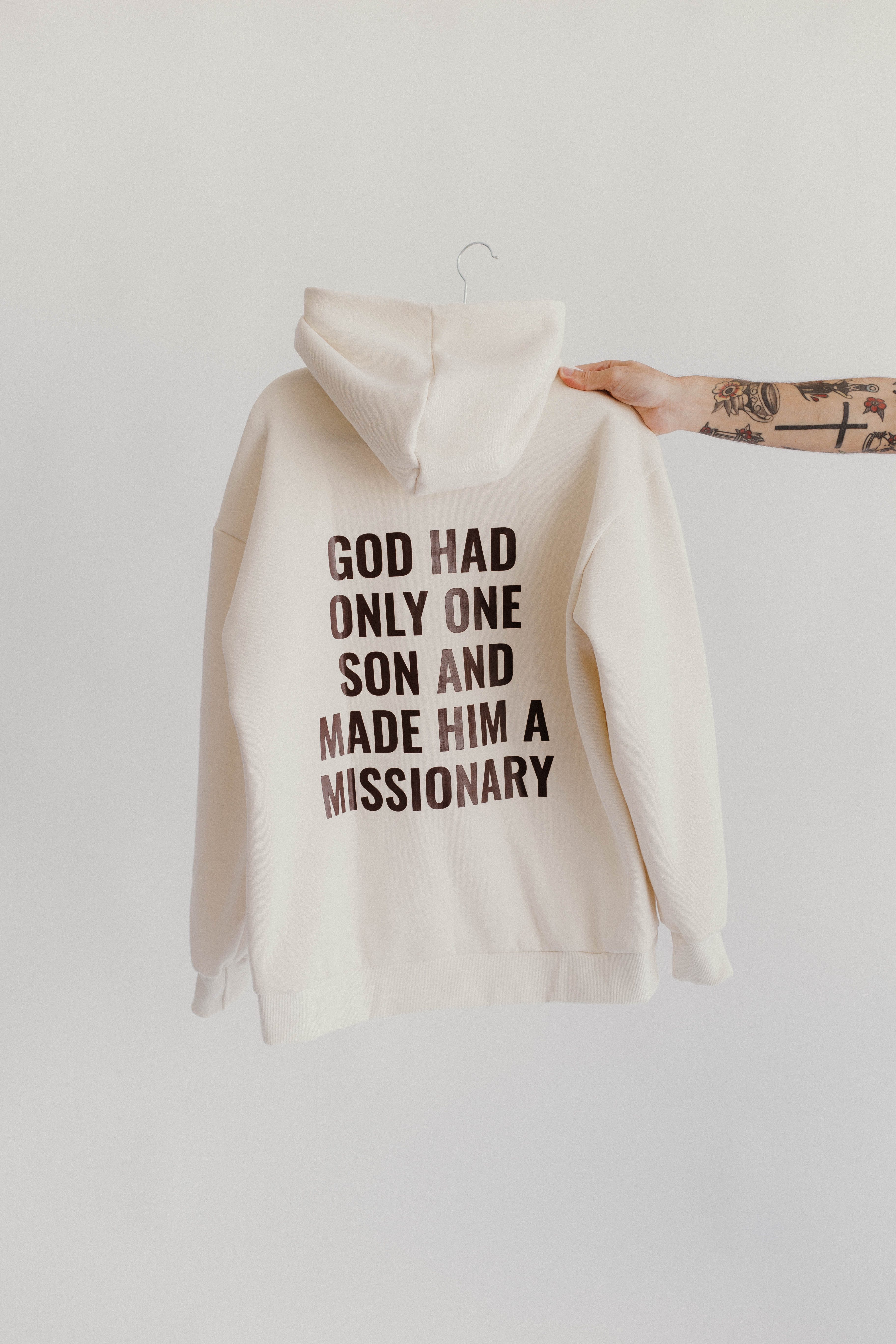 MOLETOM JESUS WAS A MISSIONARY OFF WHITE