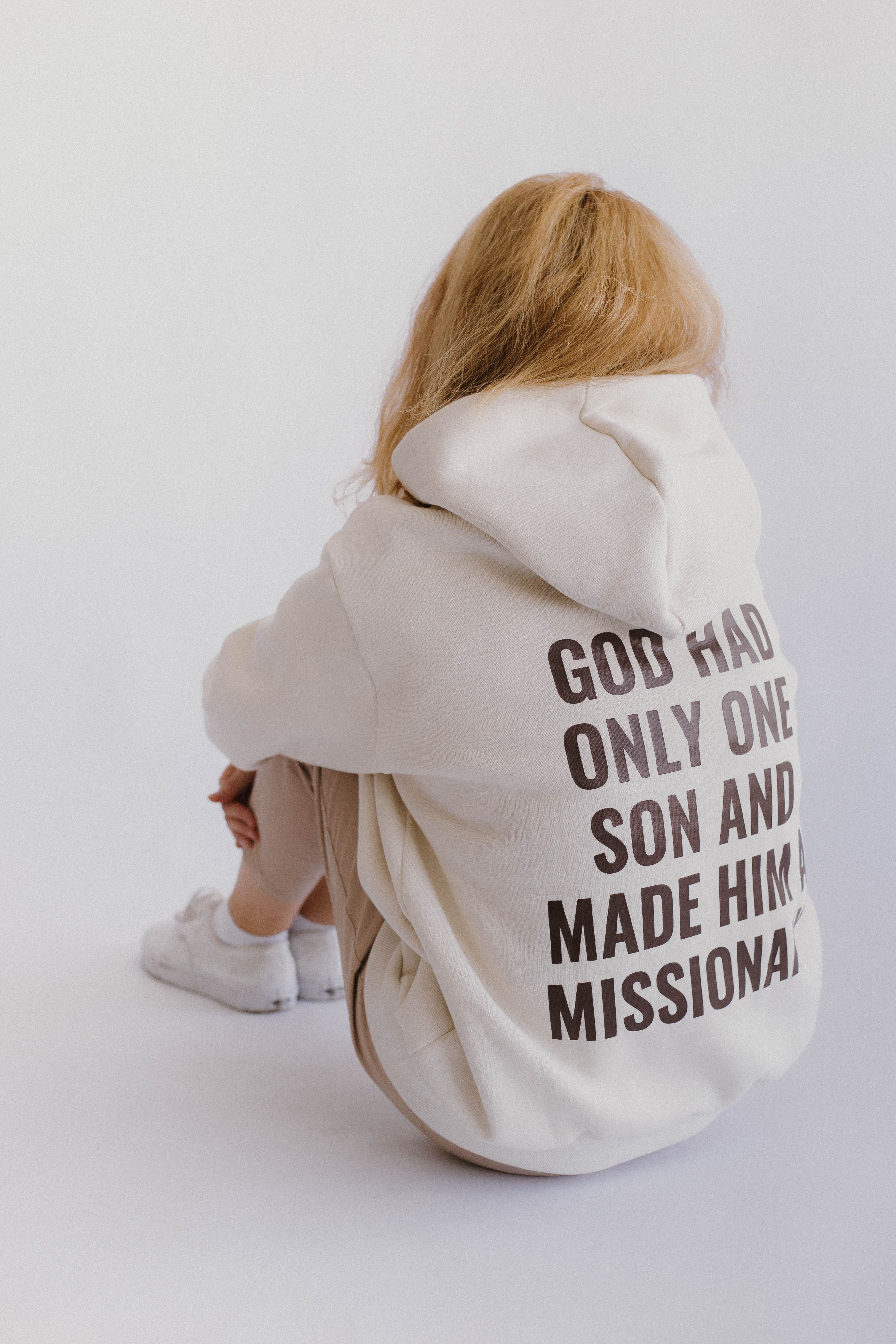 MOLETOM JESUS WAS A MISSIONARY OFF WHITE